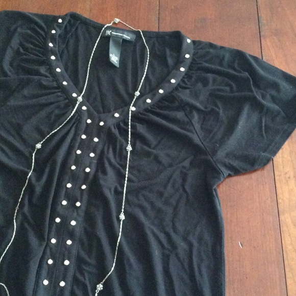 INC International Concepts Tops - {Moving sale}Black shirt with silver