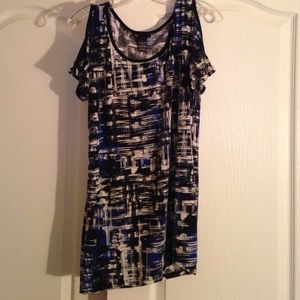 Cold Shoulder Tunic with Asymmetric Hem