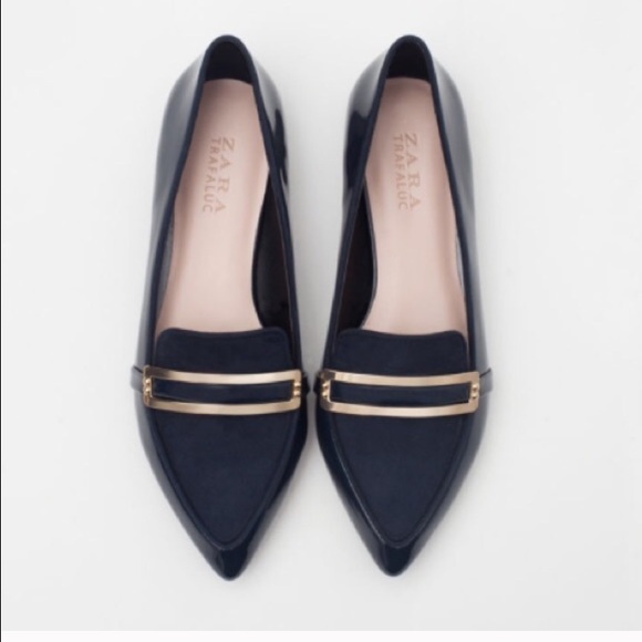 NWOT Zara flats – NAVY BLUE
