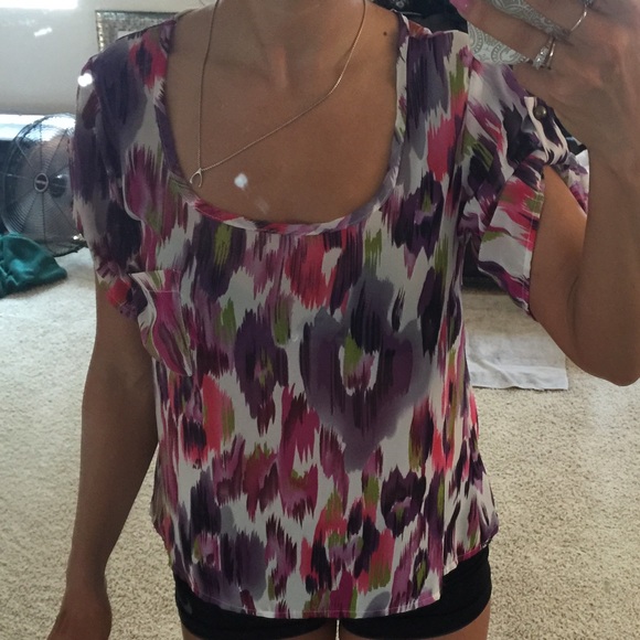 Colorful floral blouse