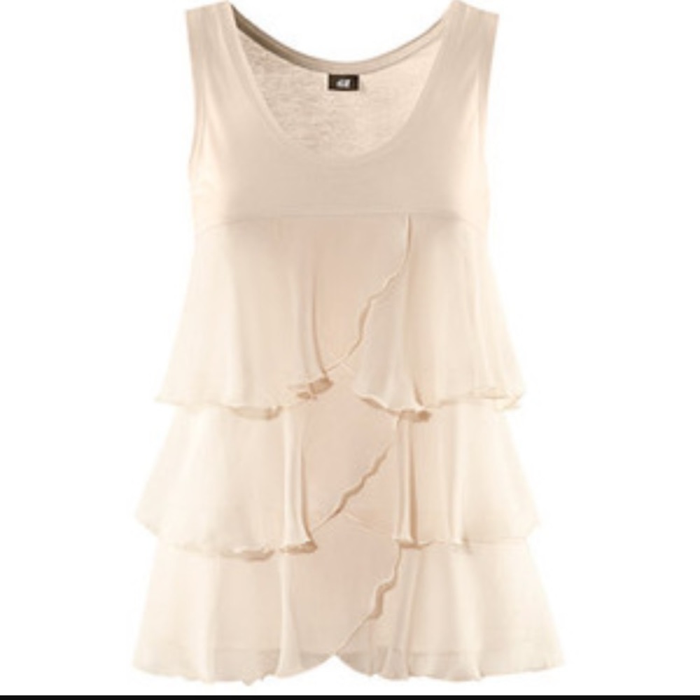 H&m chiffon ruffled tank top
