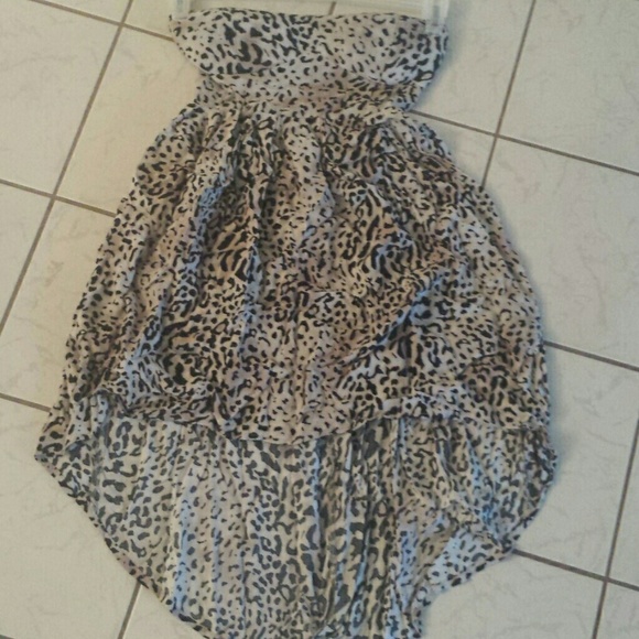 Cheetah print hi low dress