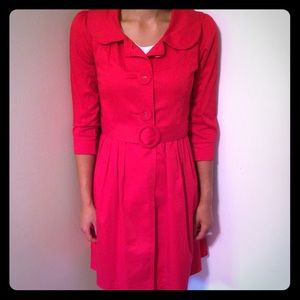 Crisp, Cotton, Red Coat, Size Small
