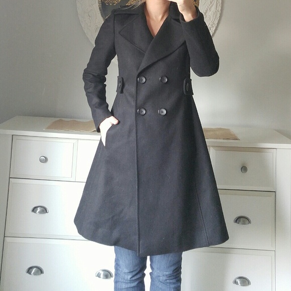 wool flare coat