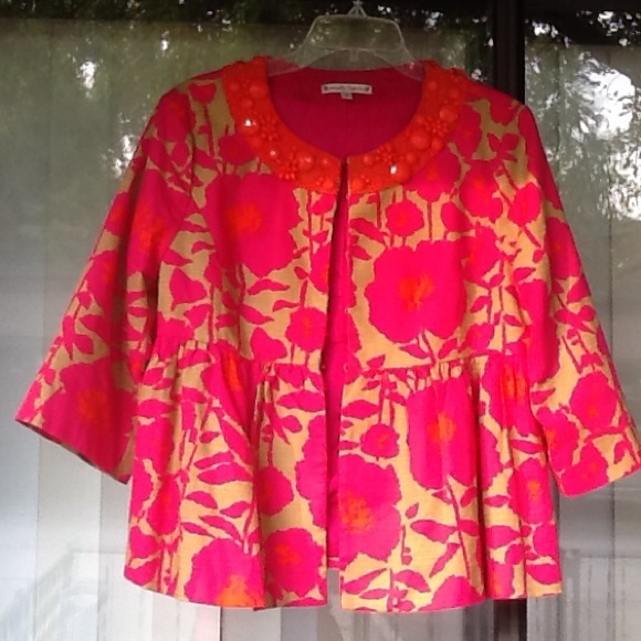 Nanette Lepore Jackets & Blazers - Nanette Lepore hot pink,lime green stunning blazer