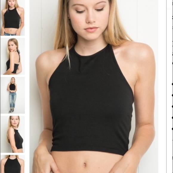 Brandy Melville black Sachi halter top