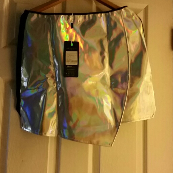 Metallic skirt.
