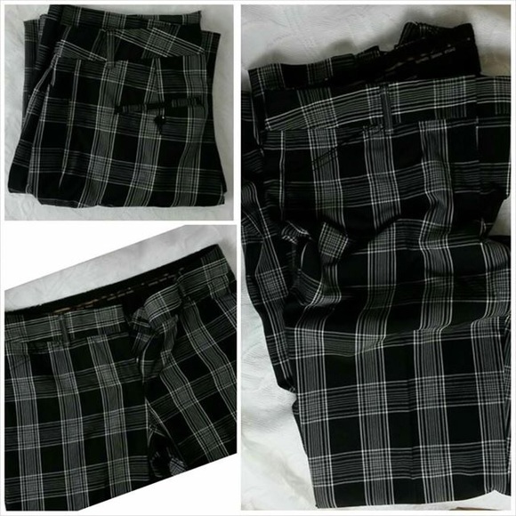 Black & white checkers slacks