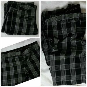 Black & white checkers slacks