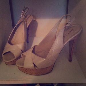 Cream Sling back Heels