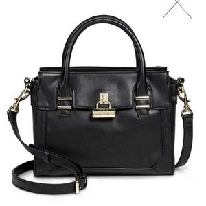 Black Faux-Leather Purse