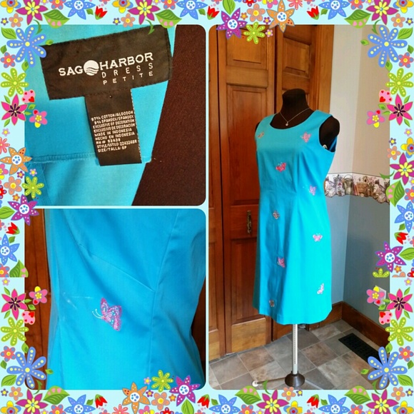 NWOT Embroidered Butterflies - Picture 2 of 2