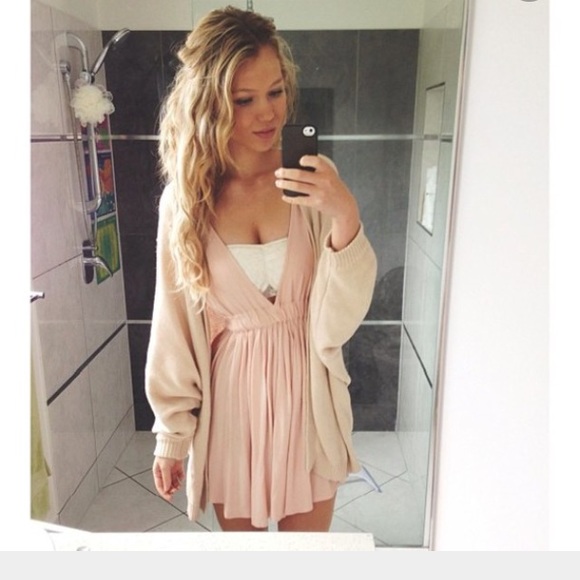 Cream Knit Cardigan Sweater