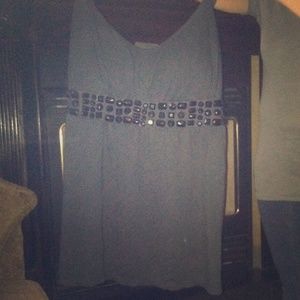 Tank top with beaded empire