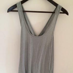 Grey Halter High Low Tank