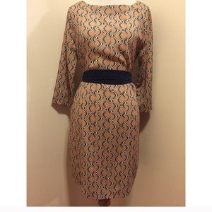 NWOT Geometric Print Shift Vintage Sleeveless Dres