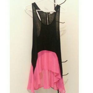 Zipper Pink and Black Tank