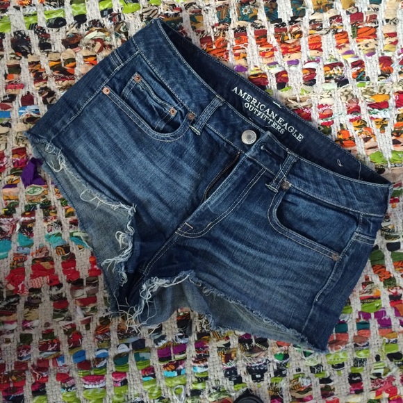 AE High-waisted denim shorts