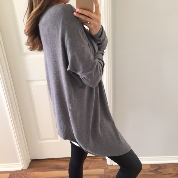 Sold • Cozy Grey Drape Cardigan Sweater - Picture 4 of 4