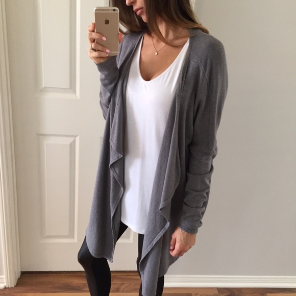 Sweaters - Sold • Cozy Grey Drape Cardigan Sweater