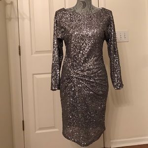 SALE‼️✨Gathered Sequin Sheath The Letter Dress! ✨
