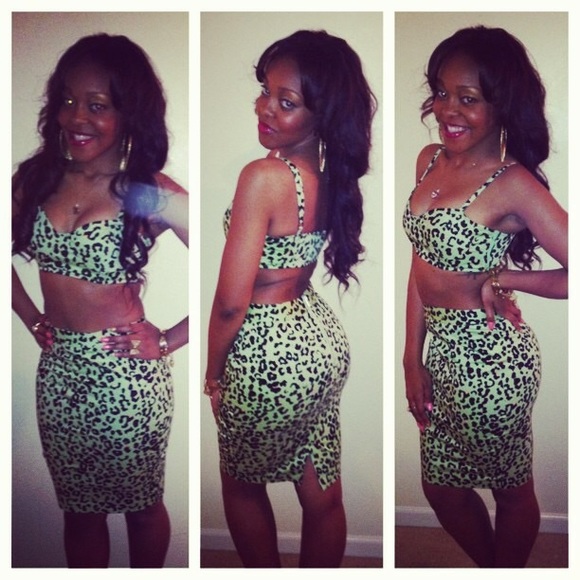 Great cheetah print 2pc set