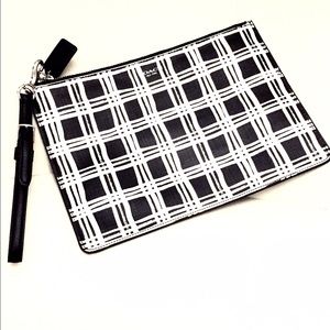 COACH BLEECKER BLACK/WHITE COATED CANVAS F50966