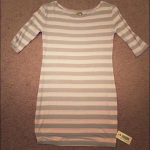 NWT Heather Grey Striped Tunic