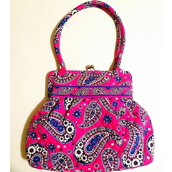💋VERA BRADLEY BOYSENBERRY PAISLEY BAG-KISS LOCK💋