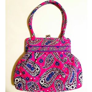 💋VERA BRADLEY BOYSENBERRY PAISLEY BAG-KISS LOCK💋