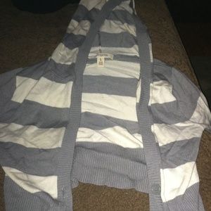 Striped crop hoodie