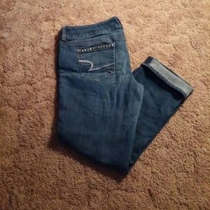 American eagle cuffed capris