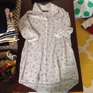 Mens style tunic top/dress. Cute bug print