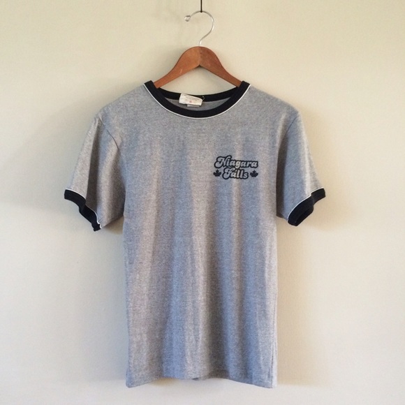 Vintage Tops - 70s Vintage Niagara Falls Ringer Tee