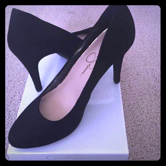 Brand new black suede pumps