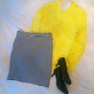 ***Sat Special*** Calvin Klein Neon Yellow Blouse