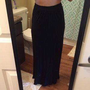 Black maxi skirt