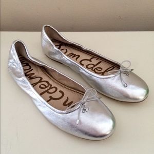 NEW Sam Edelman Felicia flats in Soft Silver sz 10