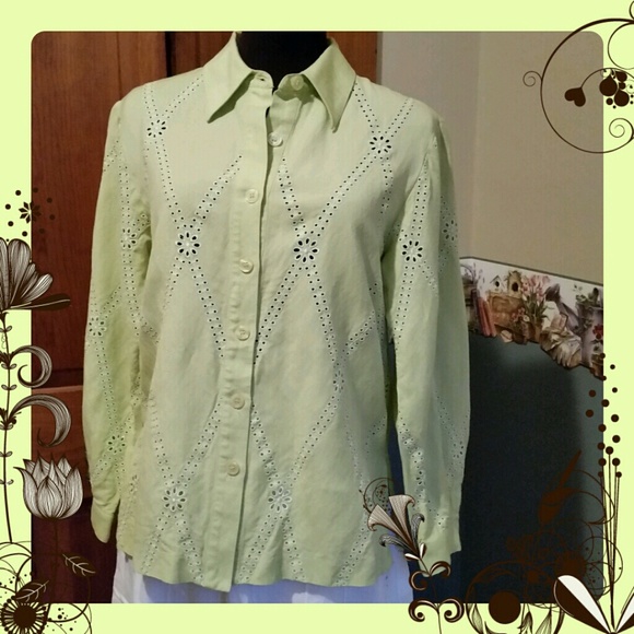 Embroidered Eyelet Blouse