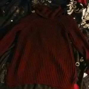 Burgundy Turtle Neck Sweater