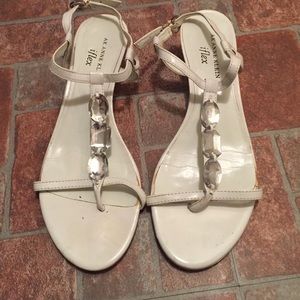 White sandals