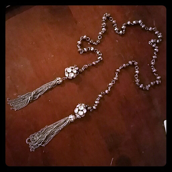 Long lariat necklace