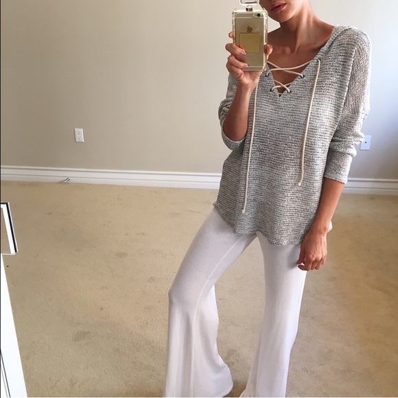 • SOLD • Lace Up Knit Tunic M - Picture 2 of 4