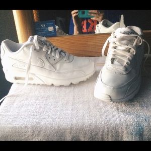 All white nike air max