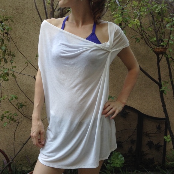 Free People Other - Free People Beach Cover Up White Tunic Top Flowy