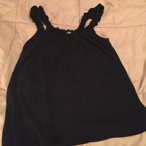 Blank ruffle strap tank top