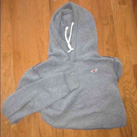 Boys large grey hollister hoodie