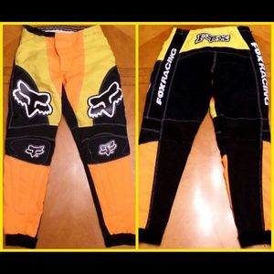 Youth Motocross Yellow & Orange Fox Racing Pants