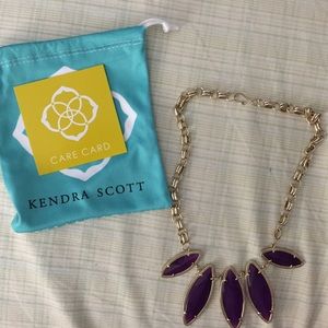 Kendra Scott purple statement necklace