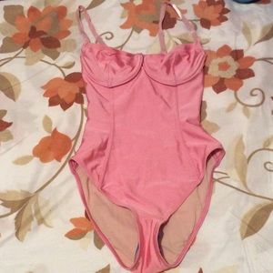 American Apparel Pink One Piece Swimsuit